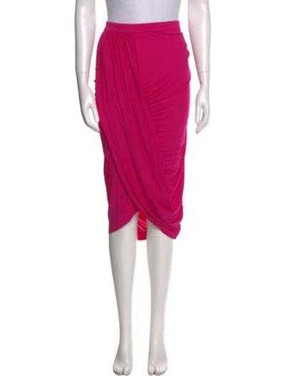 Pre-owned Dries Van Noten Ruffle Embellishment Knee-length Skirt In Pink