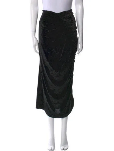 Pre-owned Dries Van Noten Ruffle Embellishment Midi Length Skirt In Black