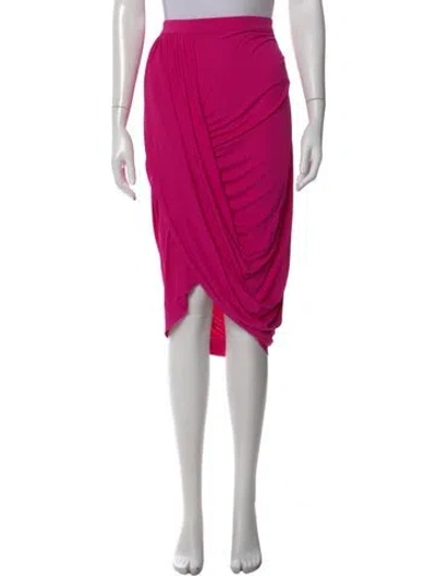 Pre-owned Dries Van Noten Ruffle Embellishment Midi Length Skirt In Pink