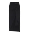 Dries Van Noten Black Skirt With Draping In Black
