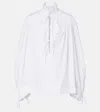 Dries Van Noten Ruffled Cotton Blouse In White