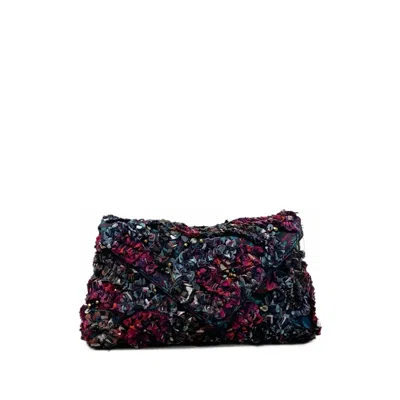DRIES VAN NOTEN RUFFLED ENVELOPE CLUTCH BAG
