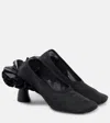 Dries Van Noten Virgo Mesh Ruffle Pumps In Schwarz