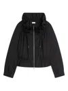 Dries Van Noten Drawstring Collar Sweatshirt With Elasticated Cuffs And Hem In Black