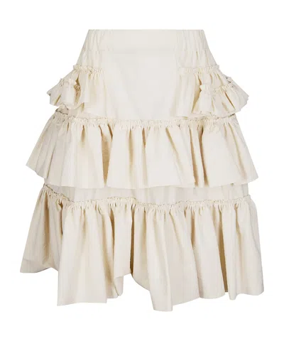 Dries Van Noten Ruffled Skirt In Neutral
