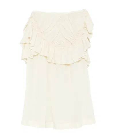 Dries Van Noten Ruffled Skirt In Neutral