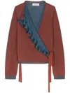 Shop Dries Van Noten Ruffled Sweater In Brown