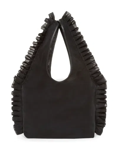 Dries Van Noten Ruffled Tote Bag In Schwarz