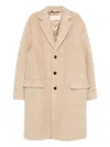 Dries Van Noten Beige Mohair Coat In Neutral