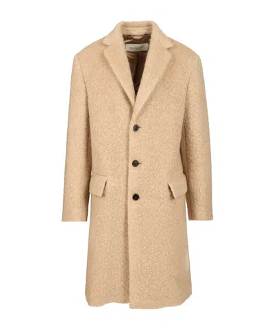 Dries Van Noten Rustic Long Coat Beige In Neutral