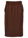 Dries Van Noten Elastic Waistband Skirt Knee-length Side Pockets