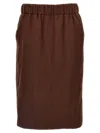 Dries Van Noten Elastic Waistband Skirt Knee-length Side Pockets