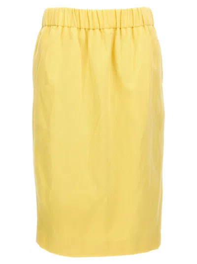 Dries Van Noten Safya Skirt In Yellow