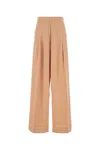 Dries Van Noten Women Salmon Cupro Blend Pila Wide-leg Pant In Peach