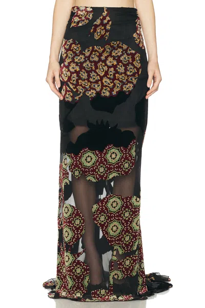Dries Van Noten Salvix Skirt In Black