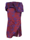 Dries Van Noten Santi Archive Floral Jacquard Satin Peplum Skirt