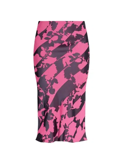 Dries Van Noten "sati" Midi Skirt In Pink