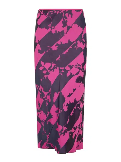 Dries Van Noten Sati Midi Skirt In Pink