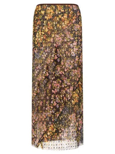 Dries Van Noten Sati Skirt In Brown