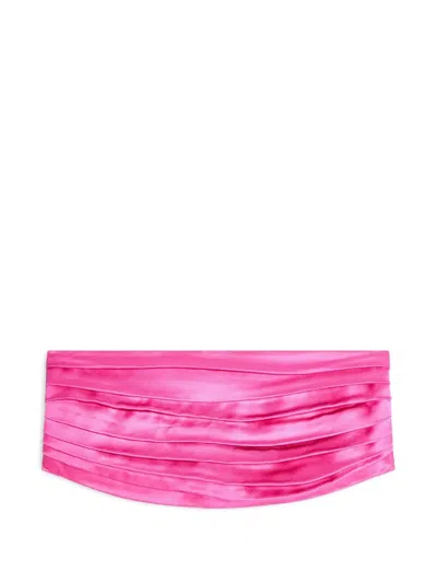Dries Van Noten Satin Belt In Pink