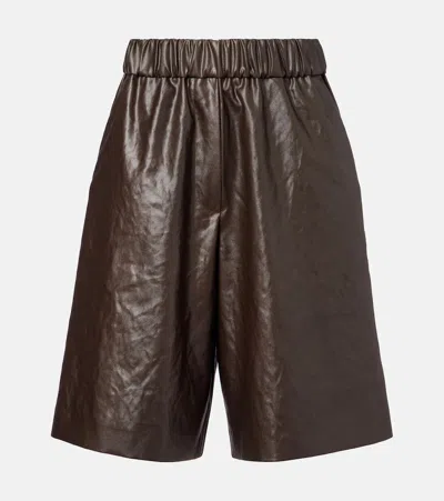 Dries Van Noten Satin Bermuda Shorts In Green