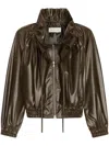 Shop Dries Van Noten Satin Bomber Jacket In Brown