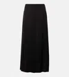 Dries Van Noten Satin Crêpe Maxi Skirt In Black