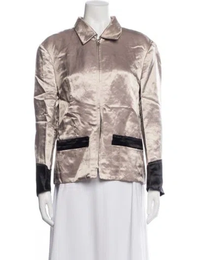Pre-owned Dries Van Noten Satin Jacket In Neutrals