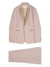 Dries Van Noten Satin-lapel Wool Suit In Pink