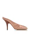 Dries Van Noten Satin Mule Pumps In Pink