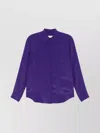 Dries Van Noten Satin Pointed Collar Long Sleeves Shirt