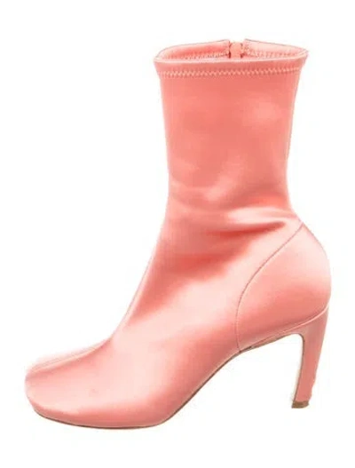 Pre-owned Dries Van Noten Satin Sock Boots In Pink
