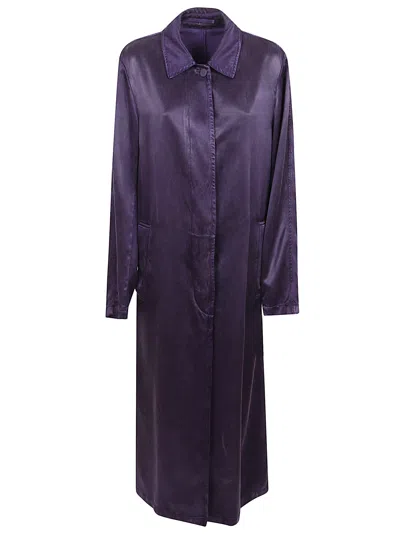 Dries Van Noten Satin-finish Cape For Women In Purple
