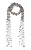 Dries Van Noten Scarf Necklace With Fringes In Metallic
