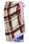 DRIES VAN NOTEN DRIES VAN NOTEN SCARFY MIXED PRINT SILK WRAP SKIRT