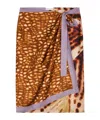 Dries Van Noten Silk Beach Cover-up In Brown