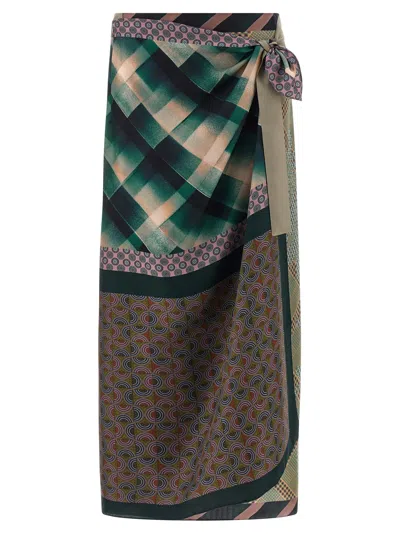 Dries Van Noten Scarfy Skirt In Multi