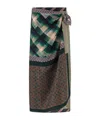Dries Van Noten High Waist Maxi Skirt With Mixed Patterns In Multi