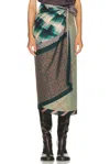 Dries Van Noten High Waist Maxi Skirt With Mixed Patterns In Multi