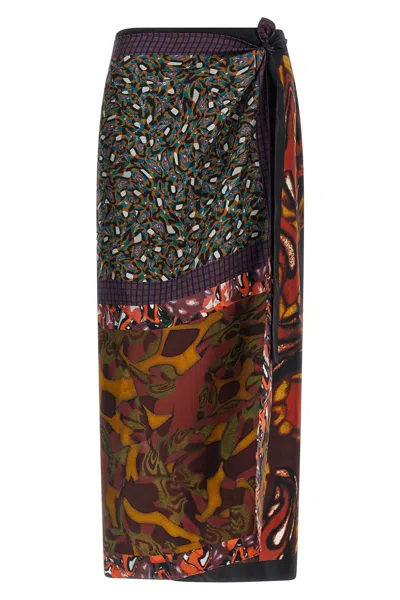 Dries Van Noten 'scarfy' Skirt In Multi