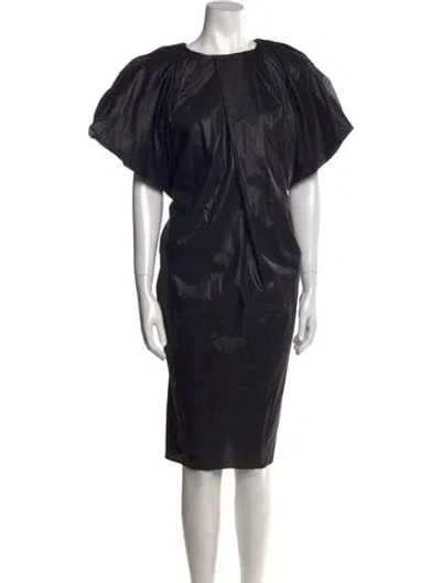 Pre-owned Dries Van Noten Scoop Neck Knee-length Dress W/ Tags In Black
