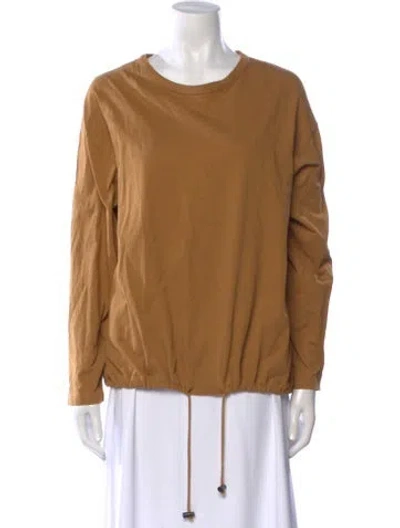 Pre-owned Dries Van Noten Scoop Neck Long Sleeve Sweatshirt In Brown