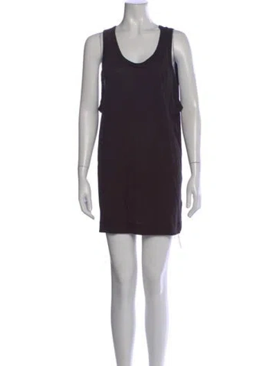 Pre-owned Dries Van Noten Scoop Neck Mini Dress In Black