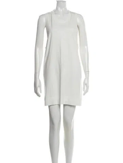 Pre-owned Dries Van Noten Scoop Neck Mini Dress In White