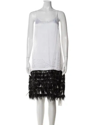 Pre-owned Dries Van Noten Scoop Neck Mini Dress In White