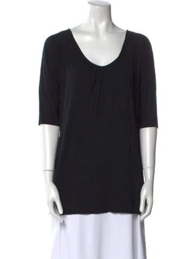 Pre-owned Dries Van Noten Scoop Neck Short Sleeve T-shirt In Black