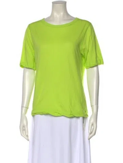 Pre-owned Dries Van Noten Scoop Neck Short Sleeve T-shirt In Green