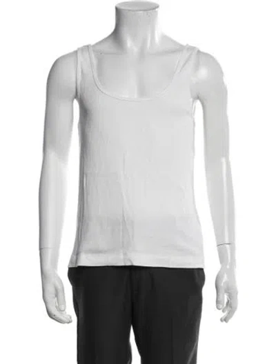 Pre-owned Dries Van Noten Scoop Neck Sleeveless T-shirt In White