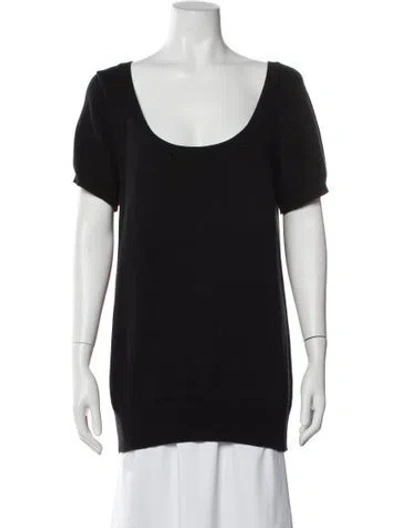 Pre-owned Dries Van Noten Scoop Neck Sweater In Black