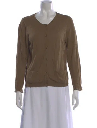 Pre-owned Dries Van Noten Scoop Neck Sweater In Brown
